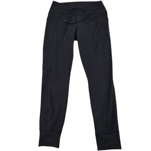 Spyder Active Joggers Women's M Black Hybrid Legging‎ Pants Pockets Cuffed Run